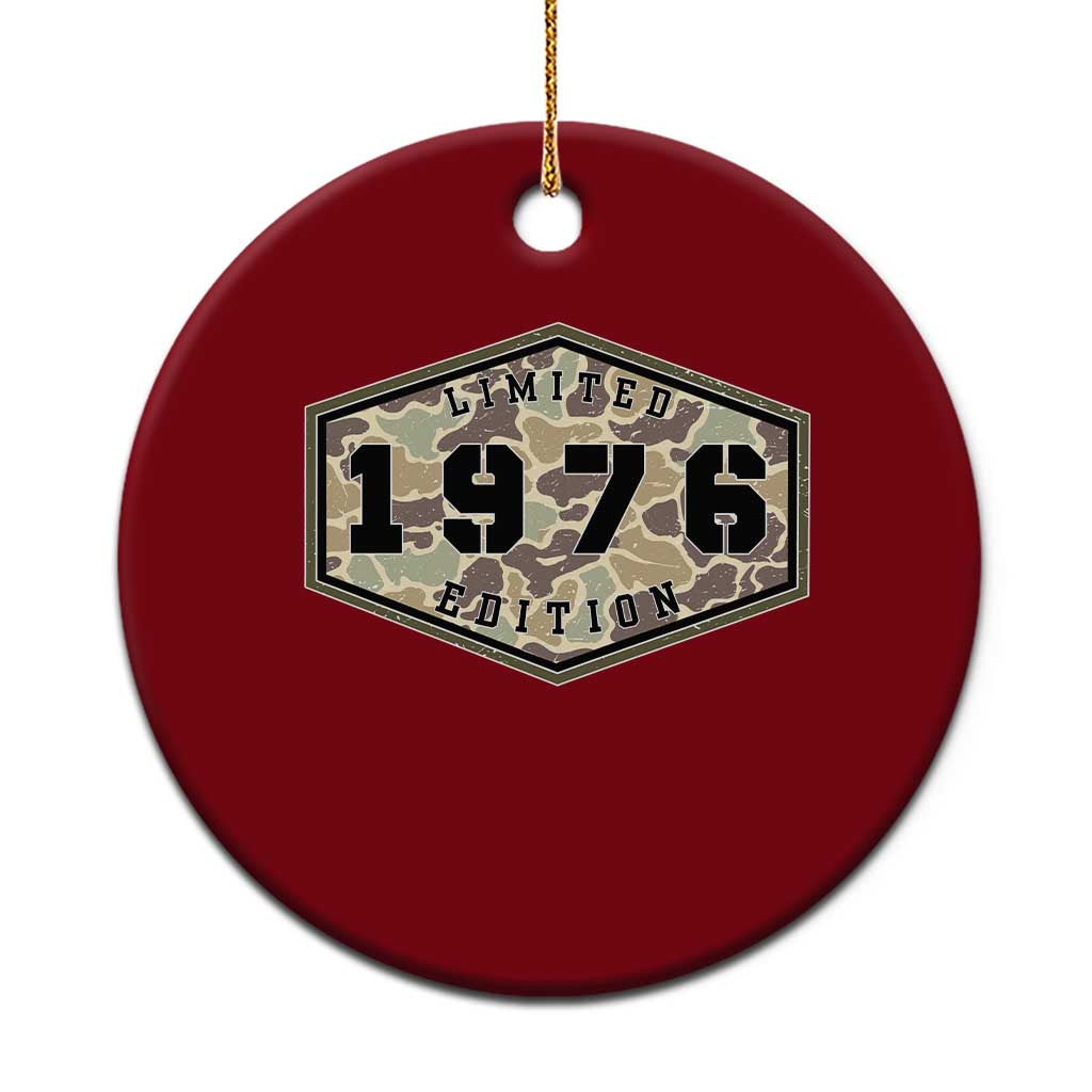 50th Birthday Hunting Ceramic Ornament 1976 Limited Edition Vintage Camouflage Gifts For Turning 50 TS11 1pc Red Print Your Wear