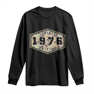 50th Birthday Hunting Long Sleeve Shirt 1976 Limited Edition Vintage Camouflage Gifts For Turning 50