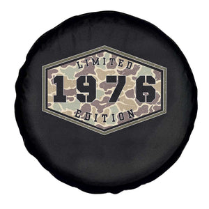 50th Birthday Hunting Spare Tire Cover 1976 Limited Edition Vintage Camouflage Gifts For Turning 50