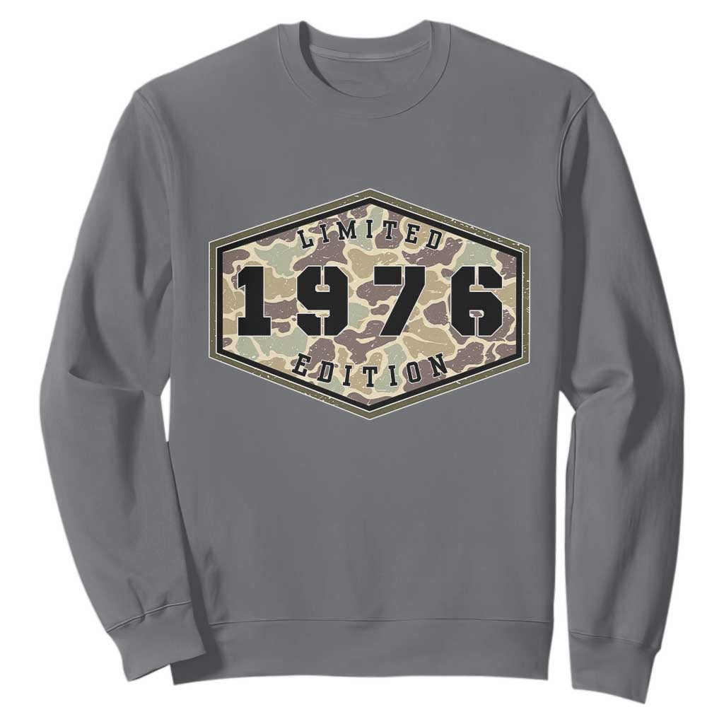 50th Birthday Hunting Sweatshirt 1976 Limited Edition Vintage Camouflage Gifts For Turning 50