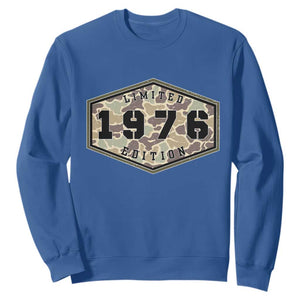 50th Birthday Hunting Sweatshirt 1976 Limited Edition Vintage Camouflage Gifts For Turning 50