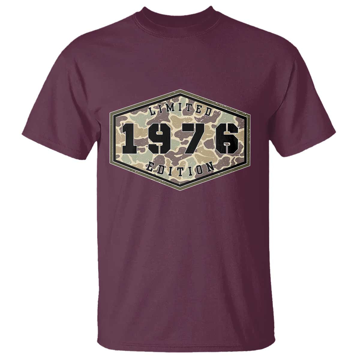 50th Birthday Hunting T Shirt 1976 Limited Edition Vintage Camouflage Gifts For Turning 50