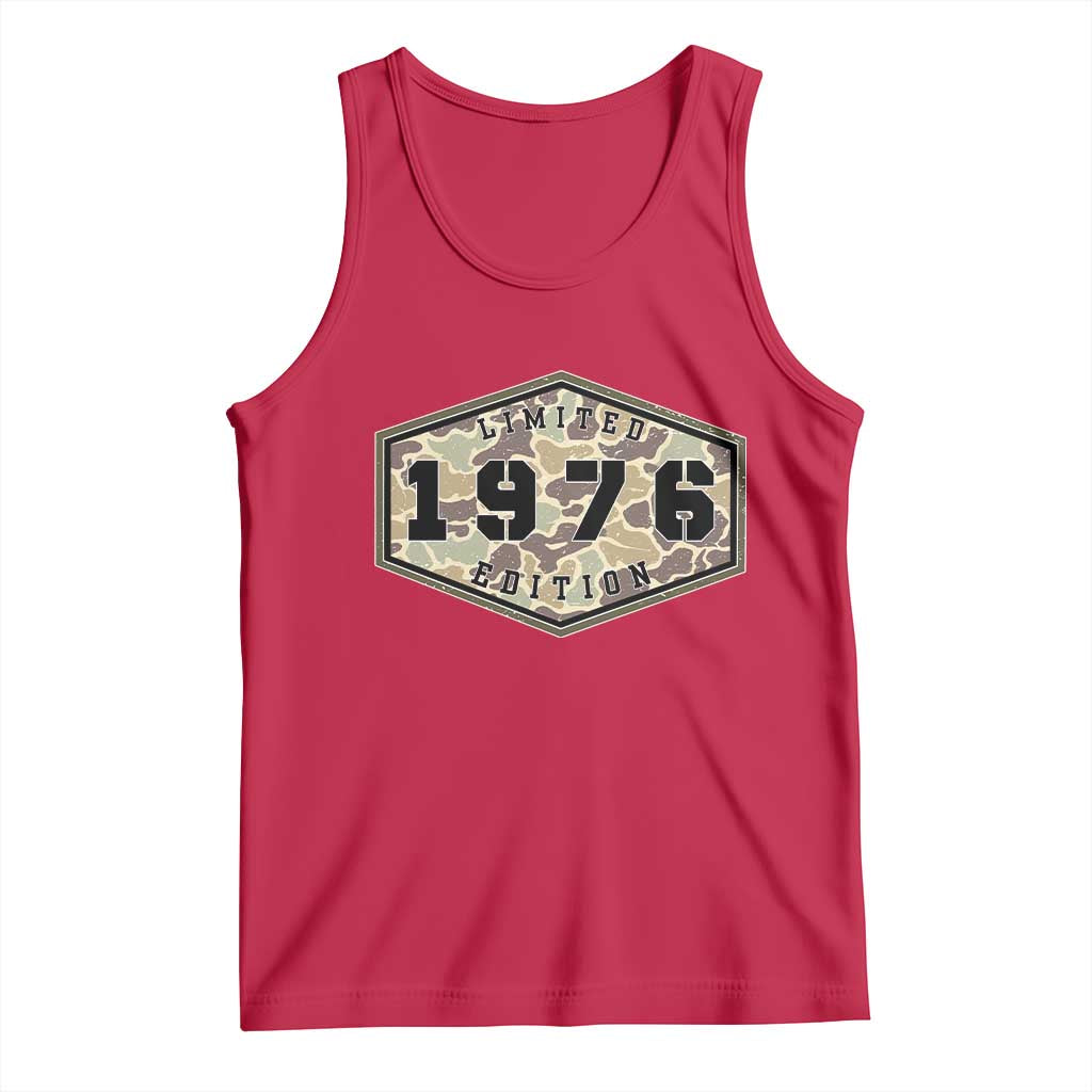 50th Birthday Hunting Tank Top 1976 Limited Edition Vintage Camouflage Gifts For Turning 50