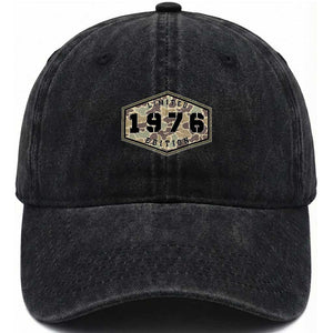 50th Birthday Hunting Washed Cotton Baseball Cap 1976 Limited Edition Vintage Camouflage Gifts For Turning 50