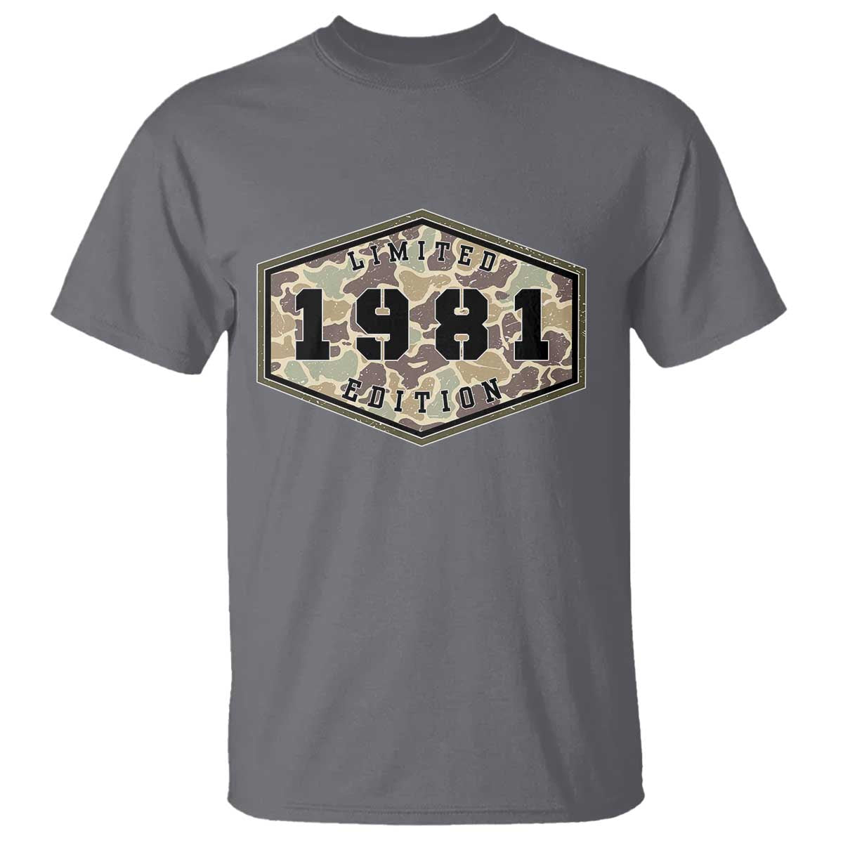 45th Birthday Hunting T Shirt 1981 Limited Edition Vintage Camouflage Gifts For Turning 45