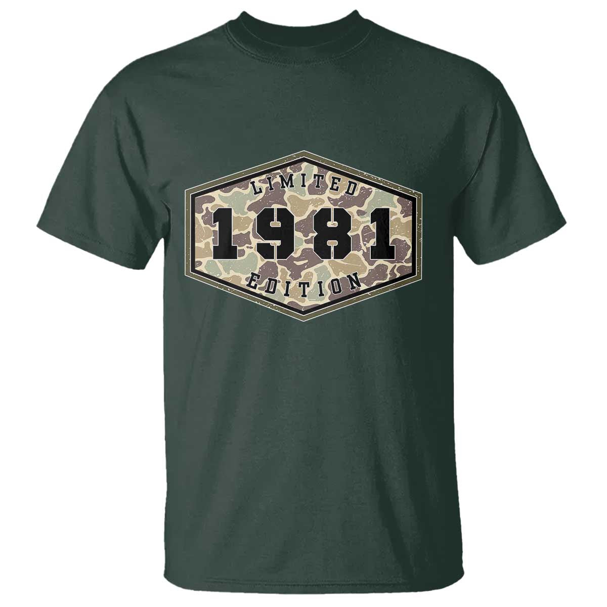 45th Birthday Hunting T Shirt 1981 Limited Edition Vintage Camouflage Gifts For Turning 45
