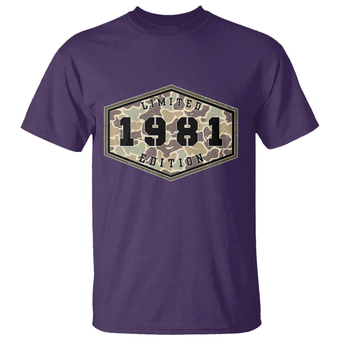 45th Birthday Hunting T Shirt 1981 Limited Edition Vintage Camouflage Gifts For Turning 45