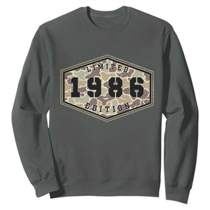 40th Birthday Hunting Sweatshirt 1986 Limited Edition Vintage Camouflage Gifts For Turning 40