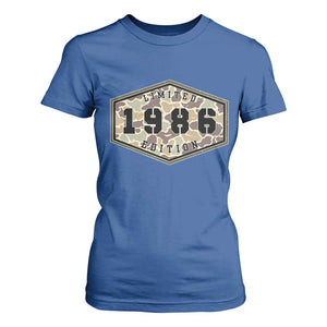 40th Birthday Hunting T Shirt For Women 1986 Limited Edition Vintage Camouflage Gifts For Turning 40