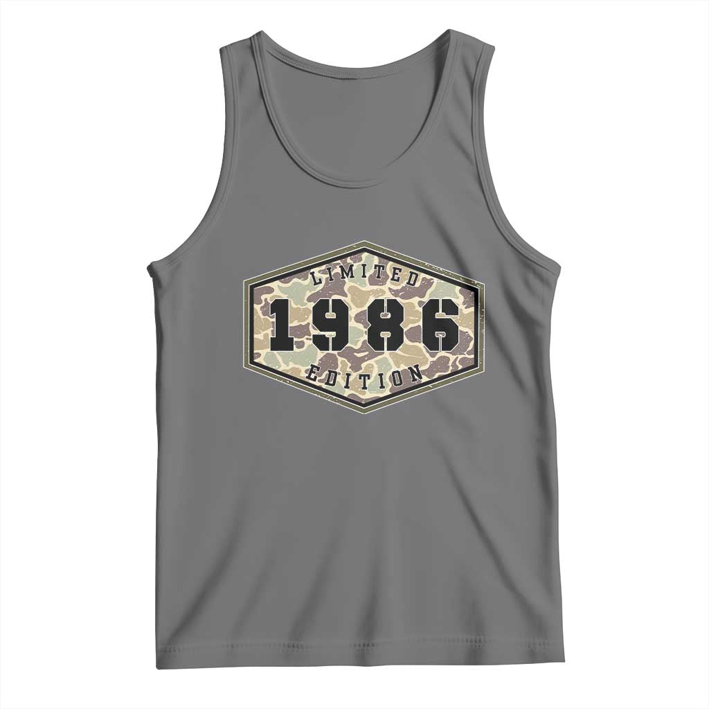 40th Birthday Hunting Tank Top 1986 Limited Edition Vintage Camouflage Gifts For Turning 40