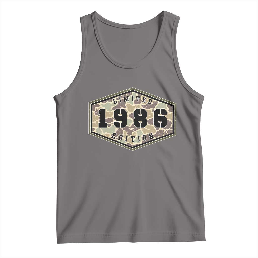 40th Birthday Hunting Tank Top 1986 Limited Edition Vintage Camouflage Gifts For Turning 40