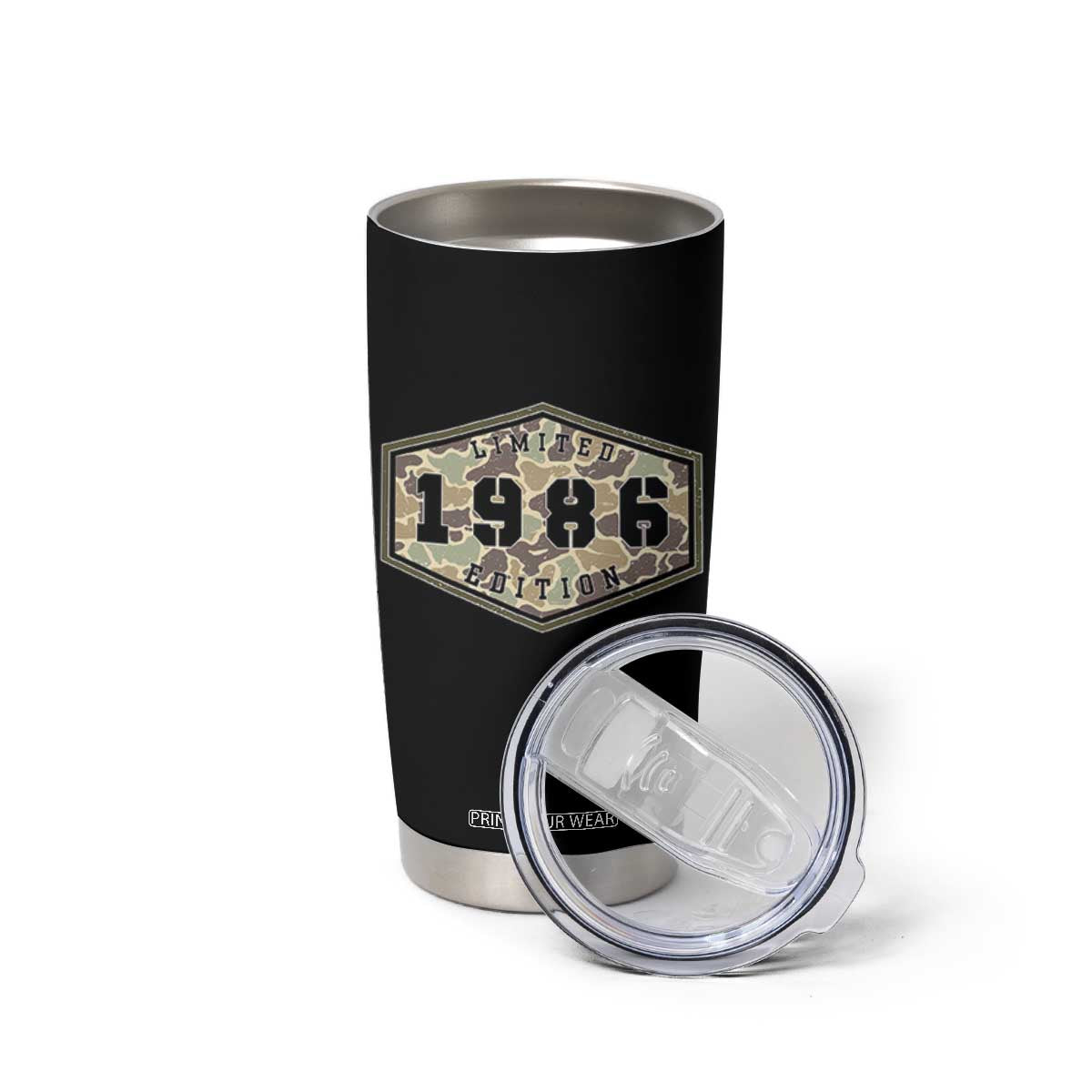40th Birthday Hunting Tumbler Cup 1986 Limited Edition Vintage Camouflage Gifts For Turning 40