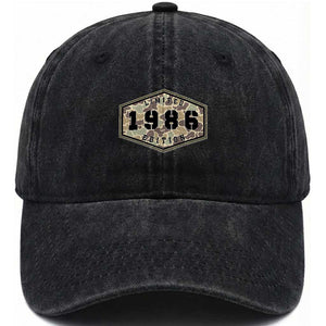 40th Birthday Hunting Washed Cotton Baseball Cap 1986 Limited Edition Vintage Camouflage Gifts For Turning 40