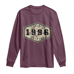 30th Birthday Hunting Long Sleeve Shirt 1996 Limited Edition Vintage Camouflage Gifts For Turning 30