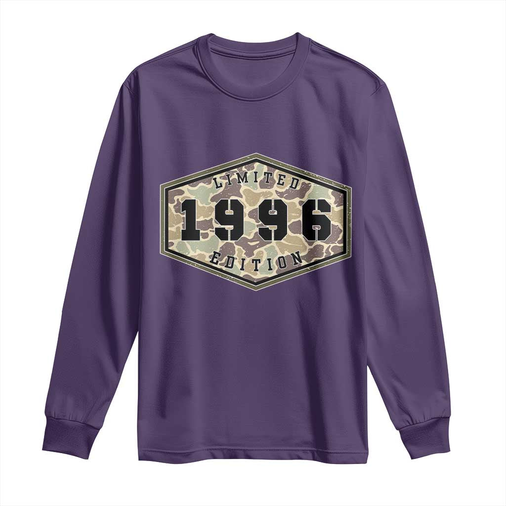 30th Birthday Hunting Long Sleeve Shirt 1996 Limited Edition Vintage Camouflage Gifts For Turning 30