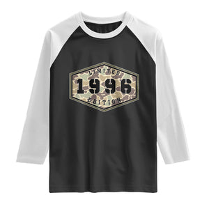30th Birthday Hunting Raglan Shirt 1996 Limited Edition Vintage Camouflage Gifts For Turning 30