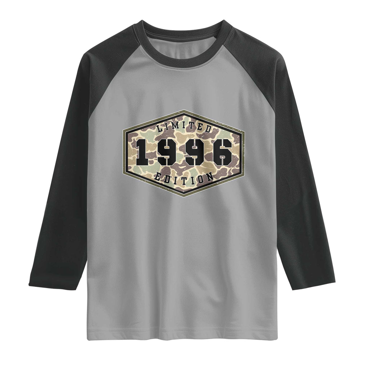 30th Birthday Hunting Raglan Shirt 1996 Limited Edition Vintage Camouflage Gifts For Turning 30
