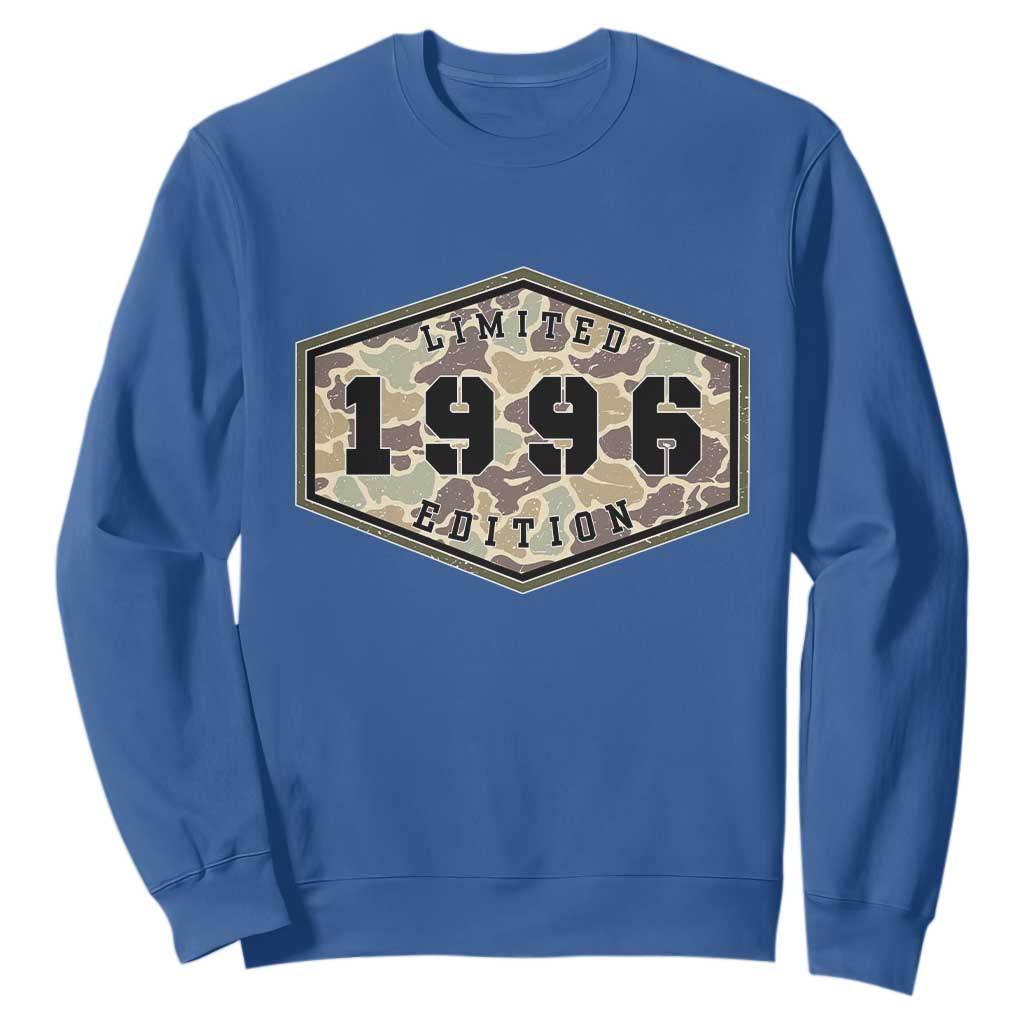 30th Birthday Hunting Sweatshirt 1996 Limited Edition Vintage Camouflage Gifts For Turning 30
