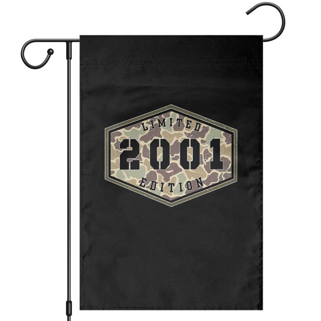 25th Birthday Hunting Garden Flag 2001 Limited Edition Vintage Camouflage Gifts For Turning 25 TS11 Black Print Your Wear