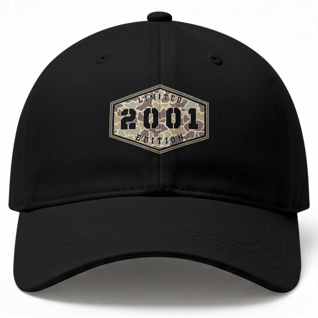 25th Birthday Hunting Baseball Cap 2001 Limited Edition Vintage Camouflage Gifts For Turning 25
