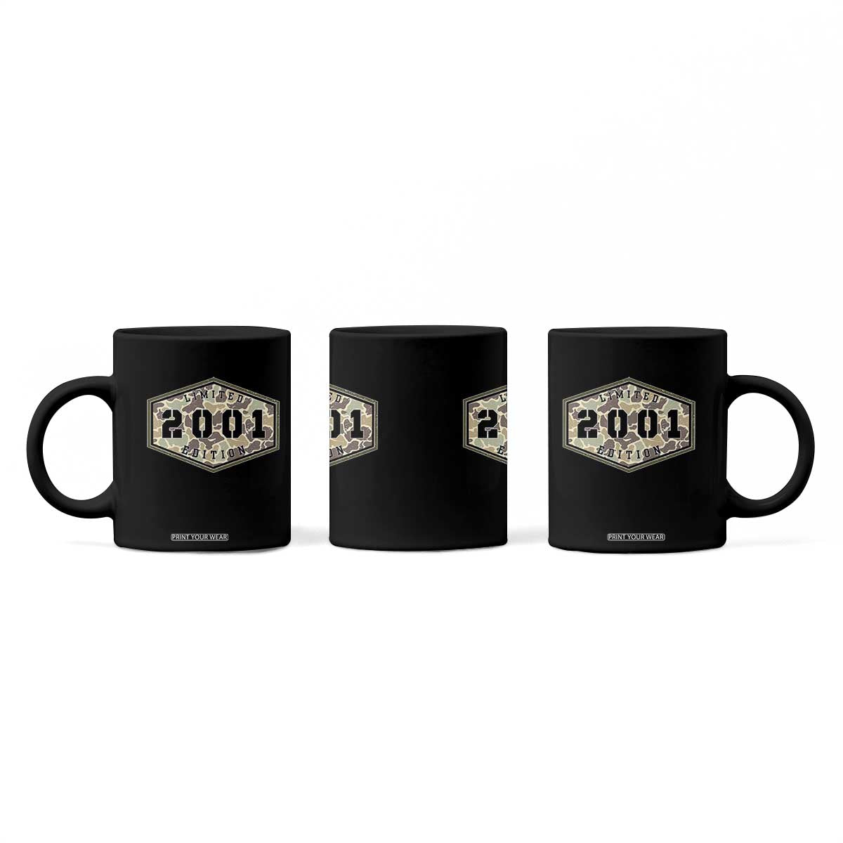 25th Birthday Hunting Coffee Mug 2001 Limited Edition Vintage Camouflage Gifts For Turning 25
