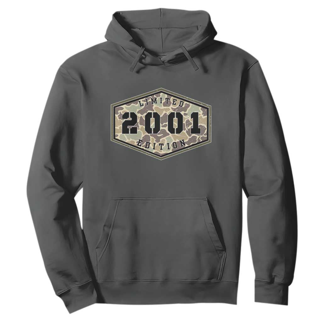 25th Birthday Hunting Hoodie 2001 Limited Edition Vintage Camouflage Gifts For Turning 25
