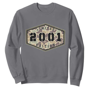 25th Birthday Hunting Sweatshirt 2001 Limited Edition Vintage Camouflage Gifts For Turning 25