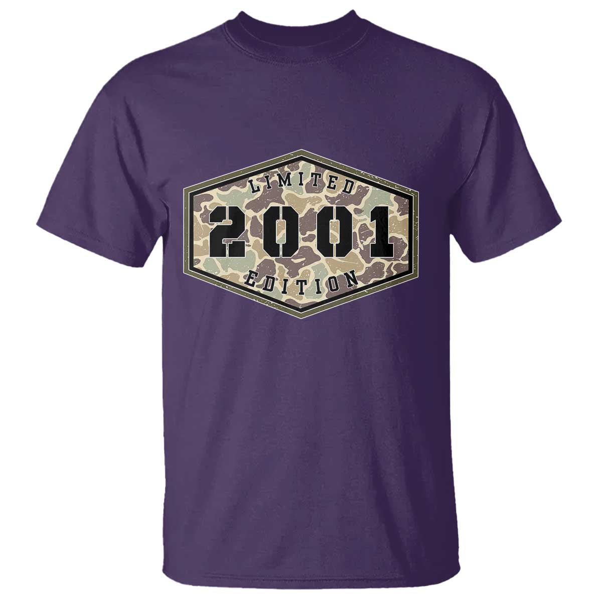 25th Birthday Hunting T Shirt 2001 Limited Edition Vintage Camouflage Gifts For Turning 25