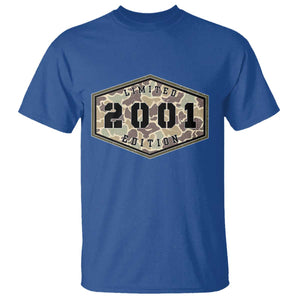 25th Birthday Hunting T Shirt 2001 Limited Edition Vintage Camouflage Gifts For Turning 25