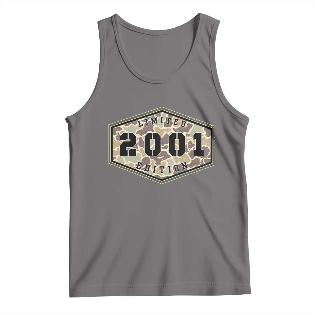 25th Birthday Hunting Tank Top 2001 Limited Edition Vintage Camouflage Gifts For Turning 25