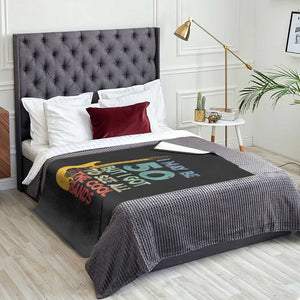 Funny 50th Birthday 80s Rock Lover Throw Blanket I May Be 50 But I Got To See All The Cool Bands