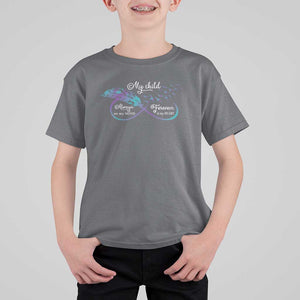 Suicide Prevention Awareness T Shirt For Kid My Child Always On My Mind Forever In My Heart Feathers Infinity TS11 Charcoal Print Your Wear