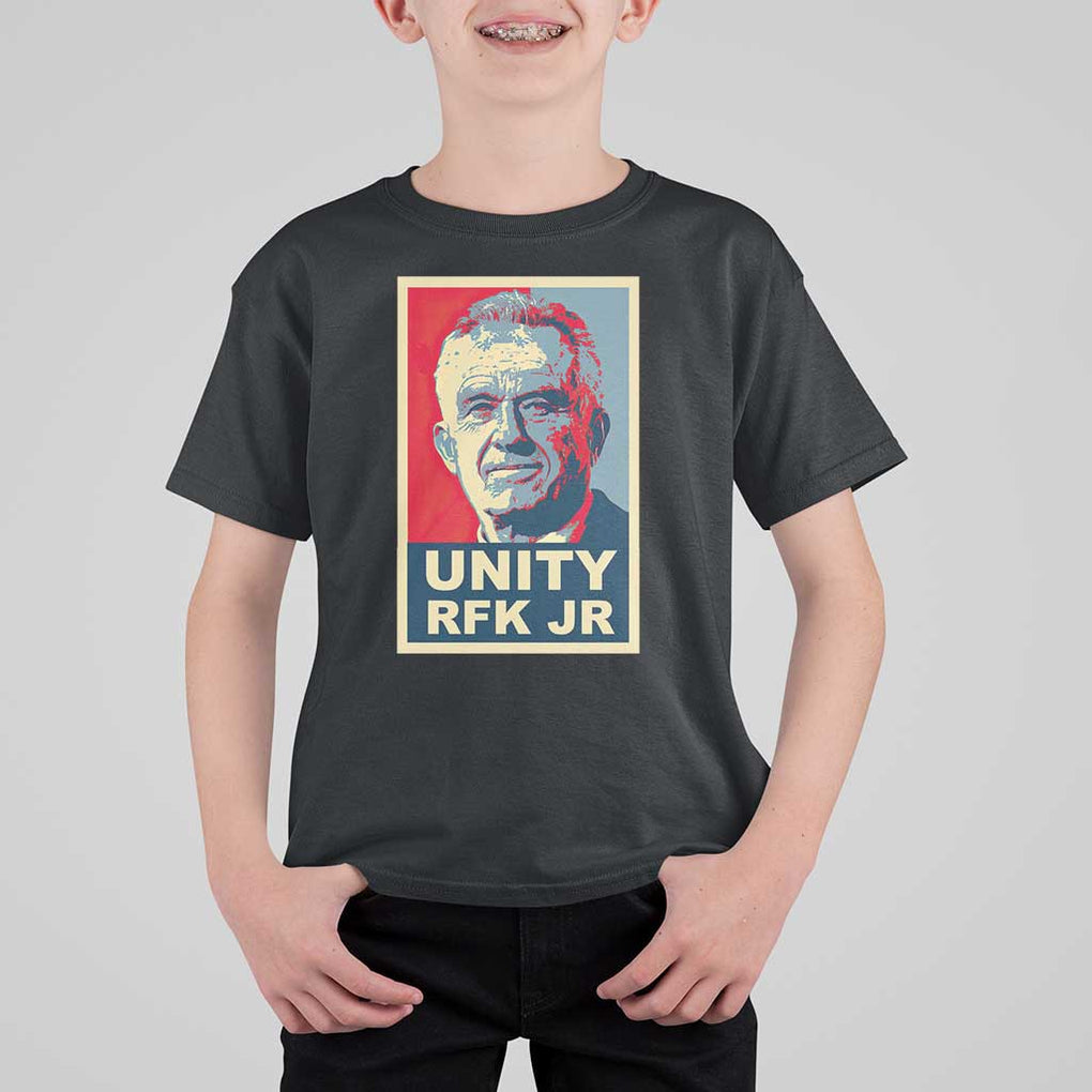 Robert Kennedy T Shirt For Kid Unity RFK JR 2024 For Trump Portrait TS11 Black Print Your Wear