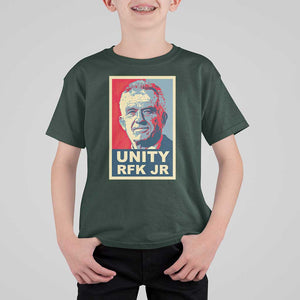 Robert Kennedy T Shirt For Kid Unity RFK JR 2024 For Trump Portrait TS11 Dark Forest Green Print Your Wear