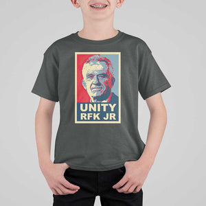 Robert Kennedy T Shirt For Kid Unity RFK JR 2024 For Trump Portrait TS11 Dark Heather Print Your Wear