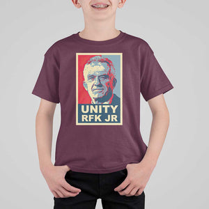 Robert Kennedy T Shirt For Kid Unity RFK JR 2024 For Trump Portrait TS11 Maroon Print Your Wear