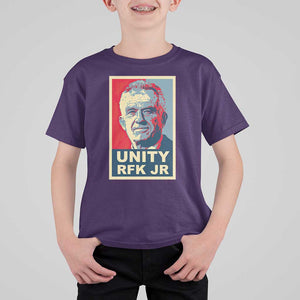 Robert Kennedy T Shirt For Kid Unity RFK JR 2024 For Trump Portrait TS11 Purple Print Your Wear