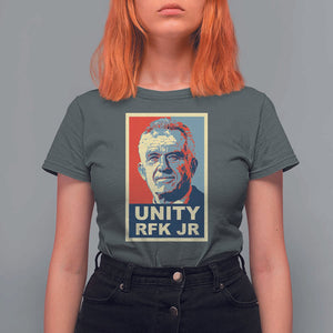 Robert Kennedy T Shirt For Women Unity RFK JR 2024 For Trump Portrait TS11 Dark Heather Print Your Wear