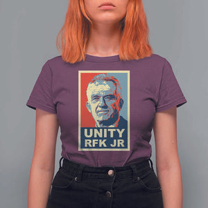 Robert Kennedy T Shirt For Women Unity RFK JR 2024 For Trump Portrait TS11 Maroon Print Your Wear