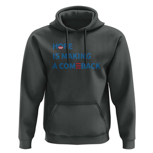 Harris Walz Supporter Hoodie Hope Is Making A Comeback American Flag TS11 Dark Heather Print Your Wear
