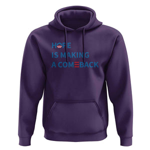 Harris Walz Supporter Hoodie Hope Is Making A Comeback American Flag TS11 Purple Print Your Wear