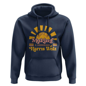Harris Walz 2024 Hoodie Hope Is Making A Comeback Retro Sunshine TS11 Navy Print Your Wear