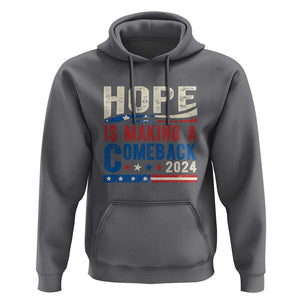 Harris Walz Supporter Hoodie Hope Is Making A Comeback 2024 American Flag Star TS11 Charcoal Print Your Wear