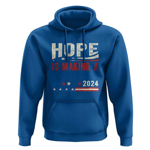 Harris Walz Supporter Hoodie Hope Is Making A Comeback 2024 American Flag Star TS11 Royal Blue Print Your Wear