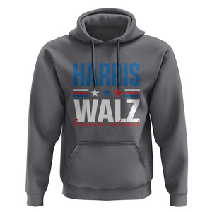 Harris Walz Supporter Hoodie Prosecutor And Coach Star US Elections 2024 TS11 Charcoal Print Your Wear