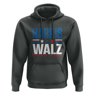 Harris Walz Supporter Hoodie Prosecutor And Coach Star US Elections 2024 TS11 Dark Heather Print Your Wear