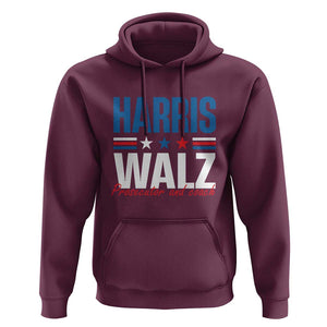 Harris Walz Supporter Hoodie Prosecutor And Coach Star US Elections 2024 TS11 Maroon Print Your Wear
