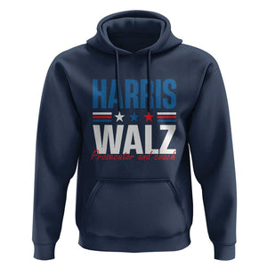 Harris Walz Supporter Hoodie Prosecutor And Coach Star US Elections 2024 TS11 Navy Print Your Wear