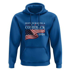 Harris Walz Supporter Hoodie Hope Is Making A Comeback 2024 American Flag Star TS11 Royal Blue Print Your Wear