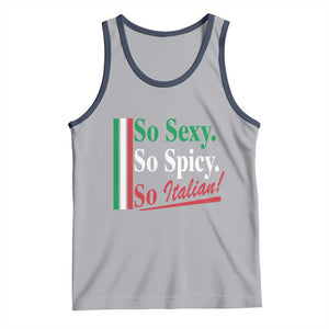 Funny Italian Pride Tank Top So Sexy So Spicy So Italian Chef Humor TS11 Athletic Heather Navy Print Your Wear